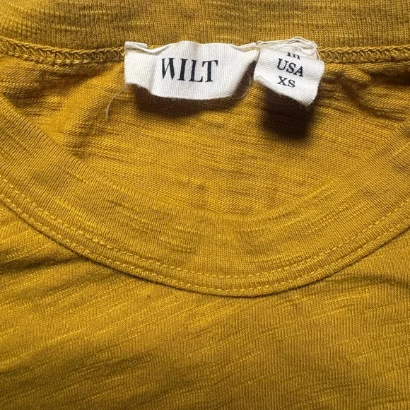 Wilt Women’s Tshirt Mustard Yellow Size XS - Picture 2 of 8